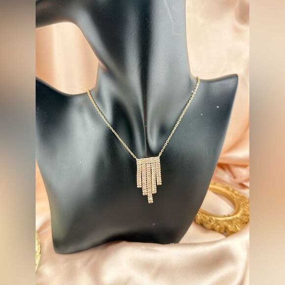 Anna & Ava Gold Cubic Zirconia Waterfall Pendant Necklace - Picture 6 of 6